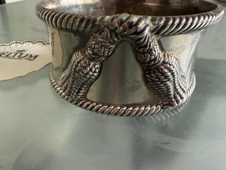 Ongebruikt verzilverd boterschaaltje met binnenglas en mesje, Verzamelen, Porselein, Kristal en Bestek, Nieuw, Bord of Schaal