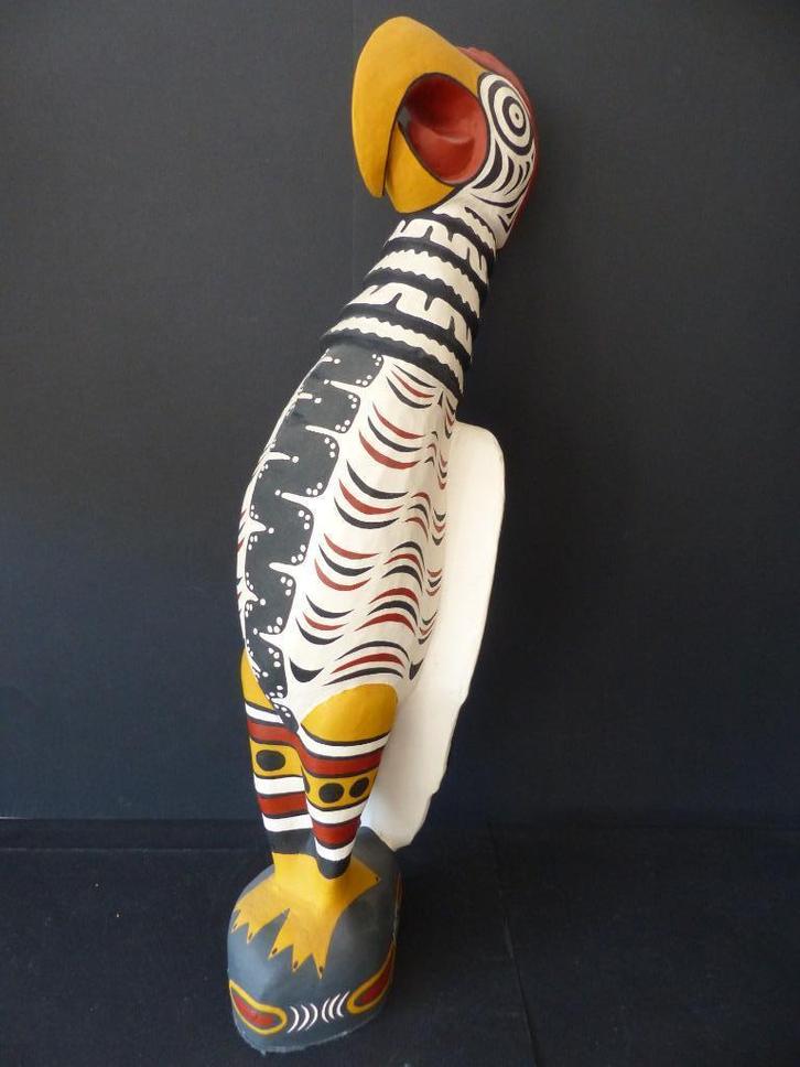 2 vogelbeelden uit papua nieuw guinea, Antiek en Kunst, Kunst | Beelden en Houtsnijwerken, Verzenden