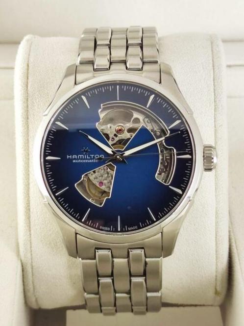 Hamilton jazzmaster open heart, Handtassen en Accessoires, Horloges | Heren, Zo goed als nieuw, Polshorloge, Overige merken, Staal