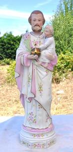 saint joseph a l'enfant en biscuit ng132 (rose), Antiquités & Art, Enlèvement ou Envoi