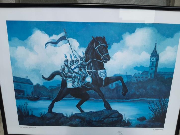Ros Beiaard " The Legend" by John Zeleznik., Huis en Inrichting, Woonaccessoires | Schilderijen, Tekeningen en Foto's, Ophalen