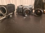 Zeldzame Minolta SR-2 set Rokkor 1:3.5 f100 & 1:2.8 f35, Ophalen of Verzenden, Zo goed als nieuw, Minolta