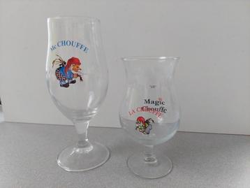 2 chouffe glazen la chouffe mc chouffe, Ophalen of Verzenden, Zo goed als nieuw