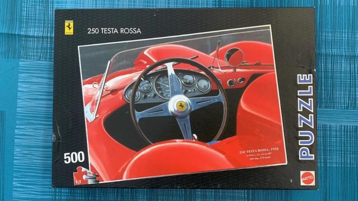 Ferrari 250 Testa rossa puzzel, Hobby en Vrije tijd, Denksport en Puzzels, Zo goed als nieuw, Legpuzzel, 500 t/m 1500 stukjes