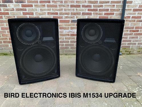 Net paar BIRD ELECTRONICS IBIS M1534.  Upgrade !, Audio, Tv en Foto, Luidsprekerboxen, Zo goed als nieuw, Front, Rear of Stereo speakers