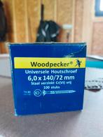 Woodpecker universele houtschroef 6,0x140 - 100 stuks, Bricolage & Construction, Quincaillerie & Fixations, Enlèvement ou Envoi