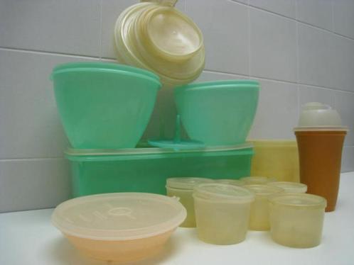 Set van 13 tupperware potten, allemaal in perfekte staat !!, Maison & Meubles, Cuisine| Tupperware, Vert, Orange, Enlèvement ou Envoi