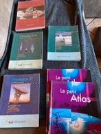 Atlas, livres chimies, physique et français, Utilisé