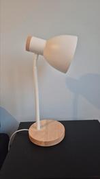 Tafellamp bureaulamp wit hout, Ophalen of Verzenden, Gebruikt, Hout, Minder dan 50 cm