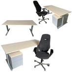 Recht Bureau Pami 180x100cm hoogte instelbaar onderstel, Werkplek, Ophalen, Gebruikt, Bureau