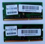 Samsung 2X 2GB DDR3-1333 PC3-10600S SODIMM, Computers en Software, 2 GB, Gebruikt, Ophalen of Verzenden, Laptop
