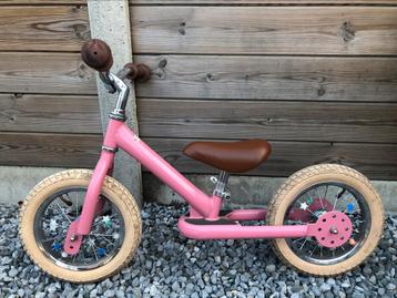 Trybike 2-in-1 loopfiets vintage roze, Kinderen en Baby's, Speelgoed | Buiten | Voertuigen en Loopfietsen, Ophalen, Gebruikt, Loopfiets