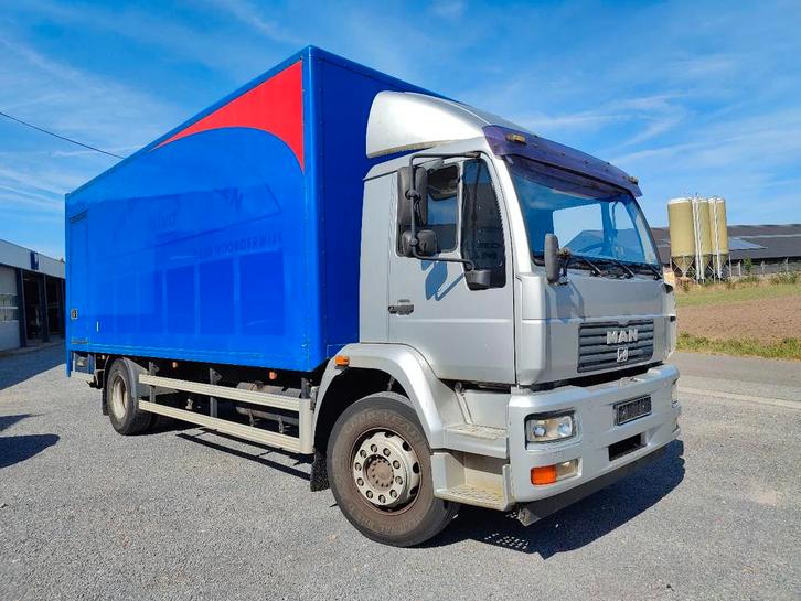 MAN LE 18.225 Boxtruck D'hollandia 2000kg (bj 2005), Auto's, Vrachtwagens, Bedrijf, MAN, Diesel, Euro 3, Handgeschakeld, Zilver of Grijs