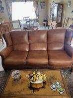Lederen driezit, Huis en Inrichting, Ophalen, Minder dan 75 cm, 150 tot 200 cm, Driepersoons