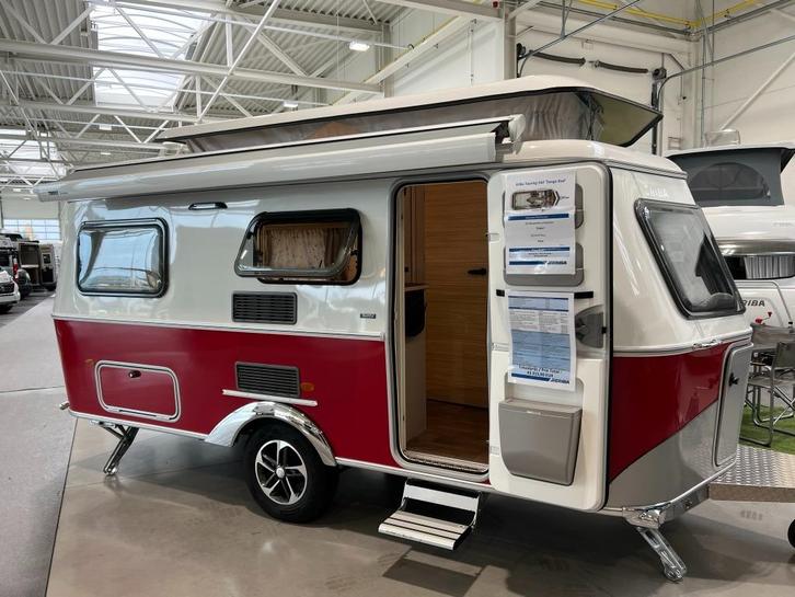 Eriba Hymer Touring 542 Tango Red, Caravans en Kamperen, Caravans, Bedrijf, tot en met 4, Eriba, 2 aparte bedden, Lengtebed, Omvormbare zithoek