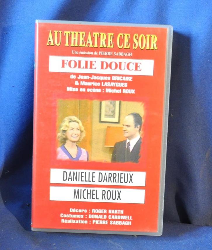 vhs au théâtre ce soir "folie douce", Cd's en Dvd's, VHS | Documentaire, Tv en Muziek, Gebruikt, Tv-serie of Tv-programma, Ophalen of Verzenden