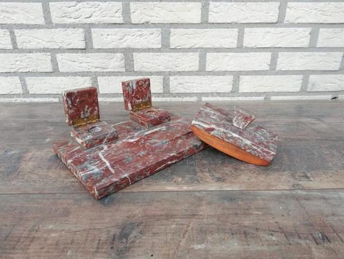 Marmeren inktstel en vloeiblok, Antiek en Kunst, Antiek | Kantoor en Zakelijk, Ophalen of Verzenden
