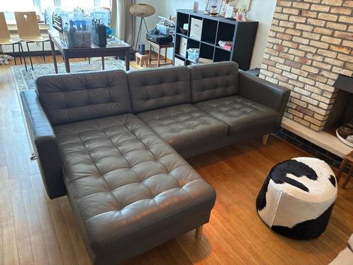 Lounge zetel vintage IKEA Landskrona met chaise longue, Huis en Inrichting, Zetels | Complete zithoeken, Zo goed als nieuw, Ophalen