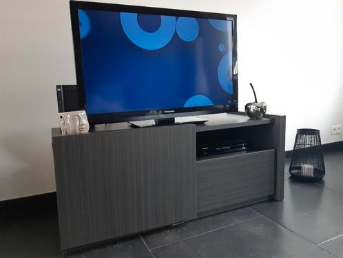 Meuble TV en bois gris anthracite, Maison & Meubles, Armoires | Mobilier de télévision, Comme neuf, Moins de 100 cm, 100 à 150 cm