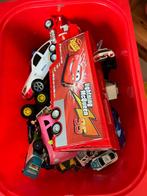 Bak met speelgoedauto’s, Kinderen en Baby's, Speelgoed |Speelgoedvoertuigen, Ophalen, Gebruikt