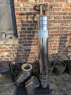 Lot tubage de cheminée inox rigide double paroi – Ø150 mm, Doe-het-zelf en Bouw, Zo goed als nieuw, Inox, Bochten