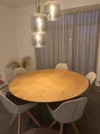 Eettafel met 5 stoelen, Ophalen, Zo goed als nieuw, Vijf personen of meer, Eikenhout