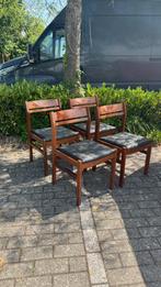 stoelen set (4), Huis en Inrichting, Ophalen, Hout, Vintage mid century, Bruin