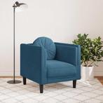 Fauteuil met kussen fluweel blauw, Huis en Inrichting, Verzenden, Nieuw, Blauw