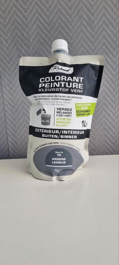 Colorant peinture 1L Richard Doypack, Doe-het-zelf en Bouw, Verf, Beits en Lak, Zo goed als nieuw, Verf, Grijs, Ophalen