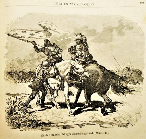H. Conscience - De Leeuw van Vlaanderen/Het Goudland - 1897, Boeken, Literatuur, Gelezen, België, Ophalen of Verzenden