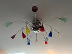 Retro Murano Glas Plafondlamp, Retro, 70, Glas, Ophalen of Verzenden, Zo goed als nieuw