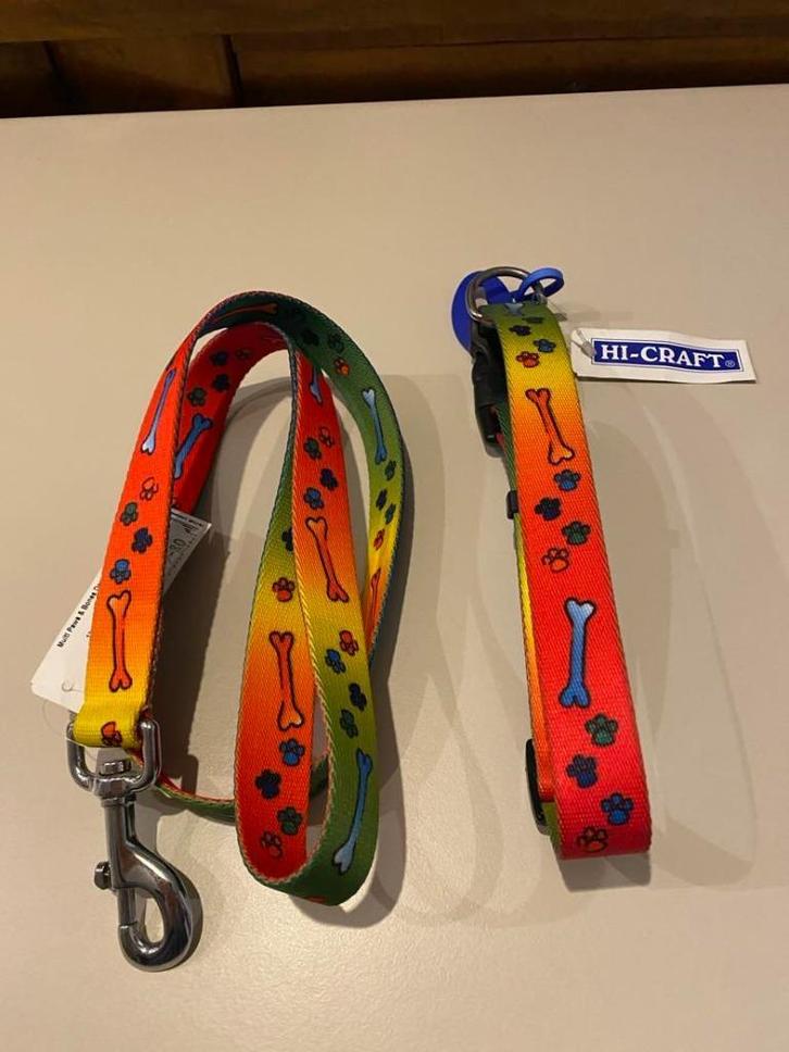 Prachtige halsband + leiband aan outletprijsje !, Dieren en Toebehoren, Hondenhalsbanden en Penningen, Nieuw, Ophalen of Verzenden