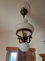Vintage melkglas hanglamp, Antiek en Kunst, Antiek | Verlichting, Ophalen of Verzenden
