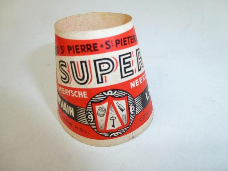 Ancienne étiquette de bière super blanche de Louvain Neeryse, Collections, Marques de bière, Neuf, Autres types, Autres marques