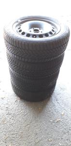 4x Winterbanden 205 55 R16 91H op stalen velgen 5x112, Auto-onderdelen, Banden en Velgen, Ophalen, Gebruikt, 16 inch, Banden en Velgen