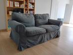 Canapé 2 places EKTORP (Ikea) gris anthracite, Ophalen, Gebruikt, Tweepersoons, Rechte bank
