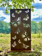 Cortenstalen tuinpaneel vlinders, Enlèvement, Neuf