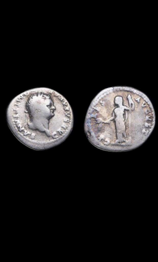 Denier Romain Domitien Argent + Certificat (43), Timbres & Monnaies, Monnaies | Amérique, Argent, Enlèvement