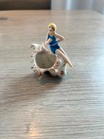 Porselein art deco vrouw op schelp, Ophalen