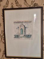 Aquarel poort in begijnhof Lier - Frans Gijs, Antiek en Kunst, Ophalen