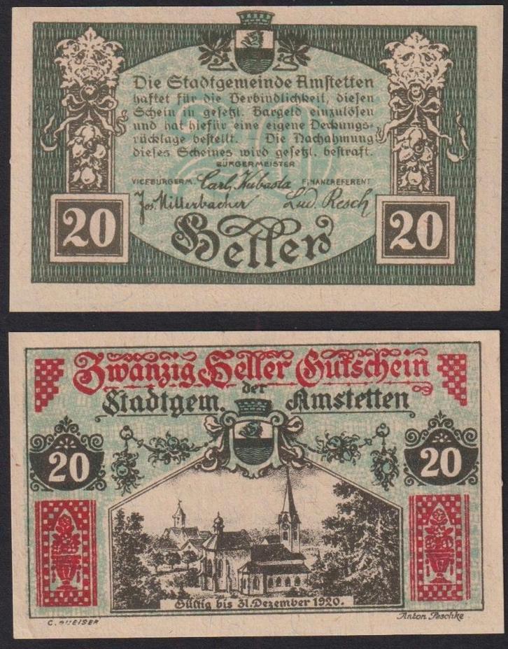 Amstetten (2), Timbres & Monnaies, Monnaies & Billets de banque | Collections, Billets de banque, Enlèvement ou Envoi