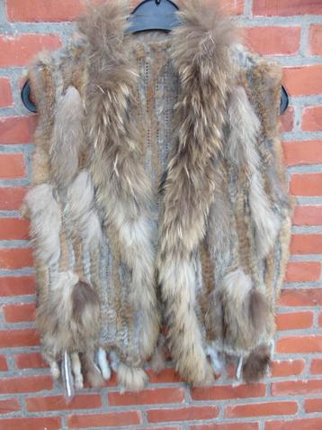 Gilet/ bodywarmer in konijnenbont beschikbaar voor biedingen
