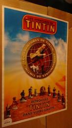 Petit poster - Tintin dans votre galette  - Les fèves, Collections, Comme neuf, Enlèvement ou Envoi