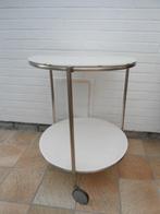 Vintage chrome Ikea strind trolley Ehlén Johansson, Huis en Inrichting, Modern, Rond, 45 tot 60 cm, Zo goed als nieuw