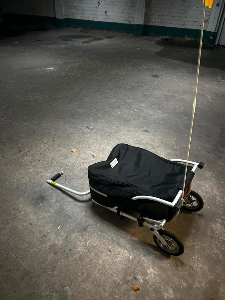 Bike trailer / fietskar / valies - Dirty Old Monkey, Fietsen en Brommers, Fietsaccessoires | Aanhangwagens en Karren, Zo goed als nieuw