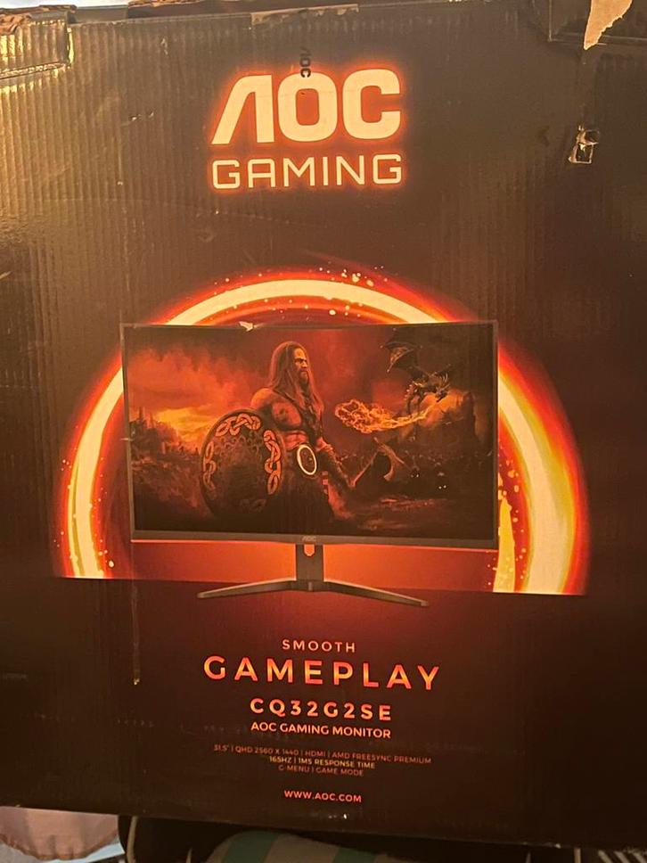 Moniteur de jeu AOC CQ32G2SE/BK, Informatique & Logiciels, Moniteurs, Comme neuf, HDMI, Gaming, Enlèvement