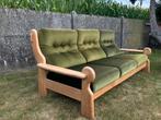 Zetel Driezit Vol Hout Vintage, Huis en Inrichting, Zetels | Zetels, Ophalen, Gebruikt, Driepersoons, 75 tot 100 cm