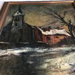 Schilderij , sneeuwlandschap, Ophalen