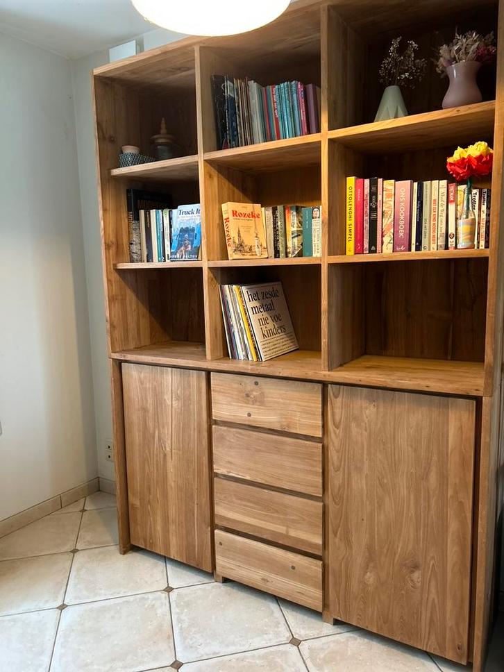 Prachtige teak kasten, Huis en Inrichting, Kasten | Boekenkasten, Gebruikt, Met lade(s), Met deur(en), Met plank(en), Teakhout