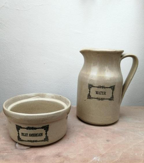 vintage pottery MOIRA waterkan en pot   prijs voor de set, Antiquités & Art, Curiosités & Brocante, Enlèvement ou Envoi